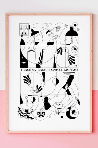 Ease my tears, tease my ears - Nänni-pää / Print Ease my tears, tease my ears - Nänni-pää / Print