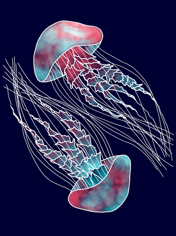 Jellyfish - STFLNE / A3 print Jellyfish - STFLNE / A3 print