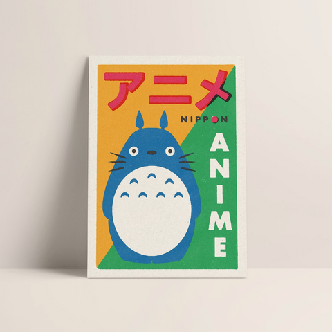 Japanese Anime Matchbox Label - Kieron Redmond / print Japanese Anime Matchbox Label - Kieron Redmond / print
