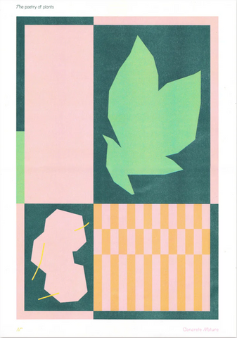The Poetry of plants - Concrete Nature / Riso Print The Poetry of plants - Concrete Nature / Riso Print