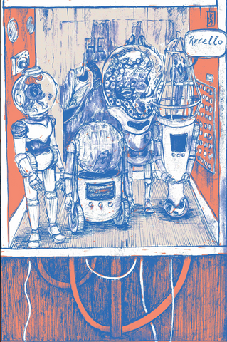 In The Elevator - Diana Bechmann / Print In The Elevator - Diana Bechmann / Print