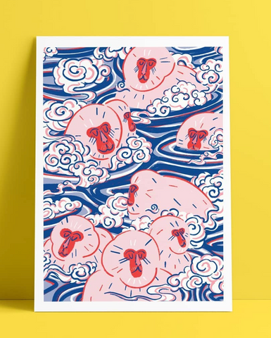 Snow Monkey Spa - Jagoda Sadowska / Print Snow Monkey Spa - Jagoda Sadowska / Print