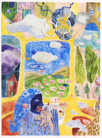 Yellow Train - Valeria Nuyanzina / Riso Print Yellow Train - Valeria Nuyanzina / Riso Print