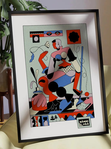 Sweep up your mess & look cute doing it - Nänni-pää / Print Sweep up your mess & look cute doing it - Nänni-pää / Print