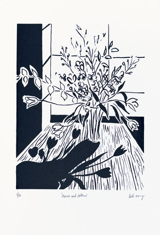 flowers and patterns black - Kate Mary / Print flowers and patterns black - Kate Mary / Print