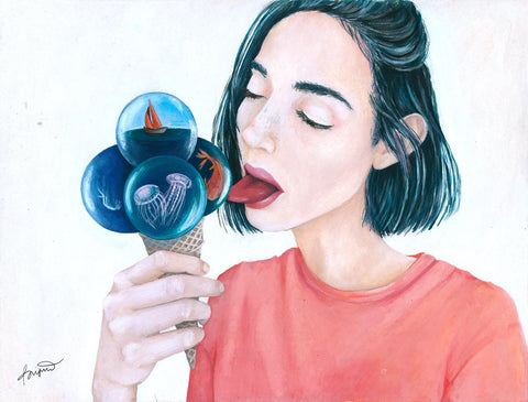 Sea Bubble Ice Cream - Brigitte Bregagna / Print Sea Bubble Ice Cream - Brigitte Bregagna / Print