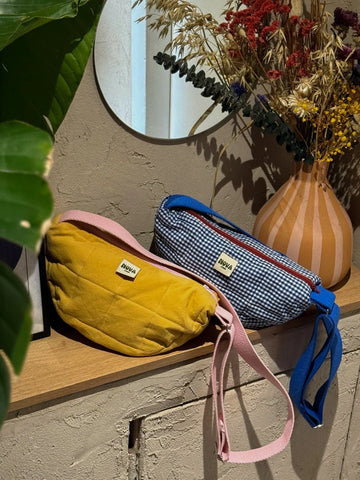 Mustard Yellow & Pink Strap Bum Bag - Nova Studio