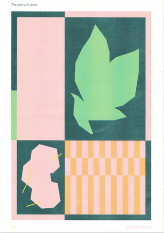 The Poetry of plants - Concrete Nature / Riso Print