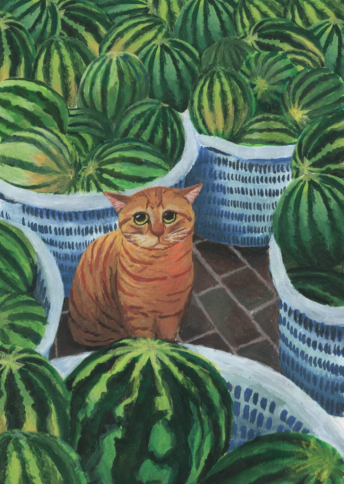 Watermelon Cat - Ola Gorickaja / Print