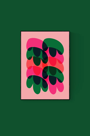 Floret Green - Katy McCrossan / Riso Print