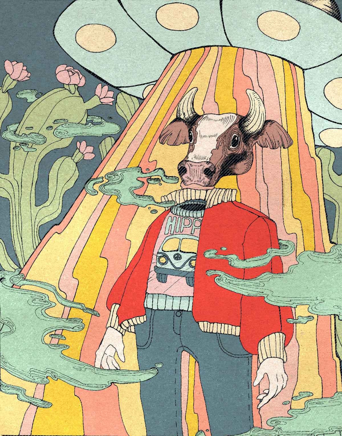 The cow who fell to earth - Anna Ferrara / Print